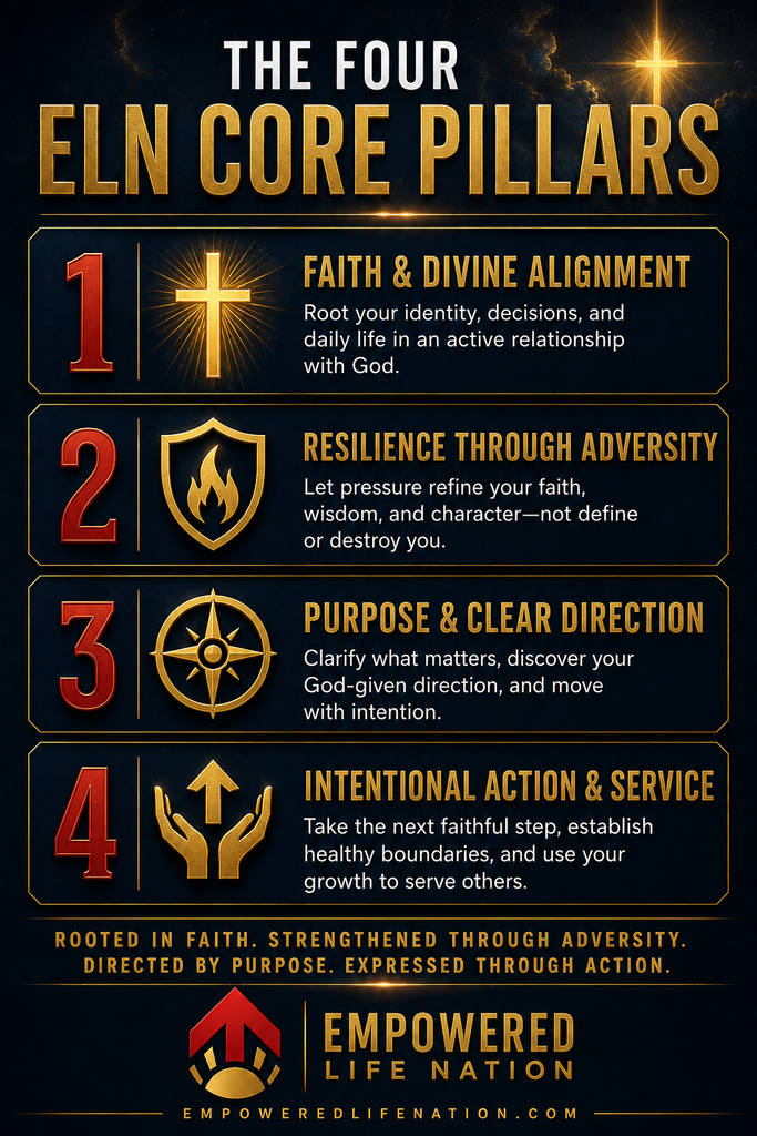 Empowered Life Nation for Faith-Based Personal Growth 2 ELN CORE PILLARS